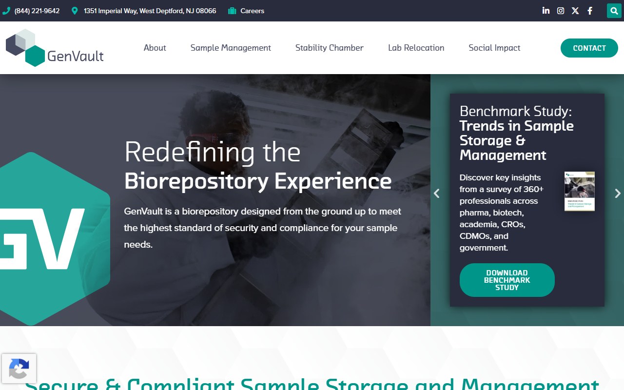 GenVault website screenshot
