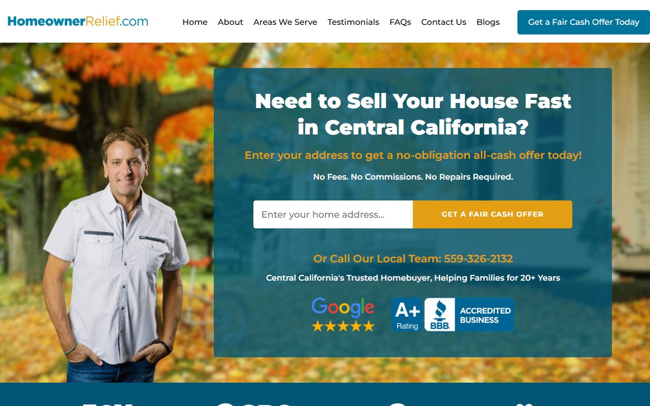 Homeowner Relief website screenshot